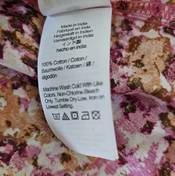 J. Crew Floral Long Sleeve Dress in Pink and Yellow - Picture 8 of 8